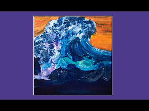 #8199 Breaking Wave Contemporary Art Fluid Acrylics 7.22.2021intuitive art