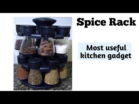 Plastic Black Kitchen Spice Rack