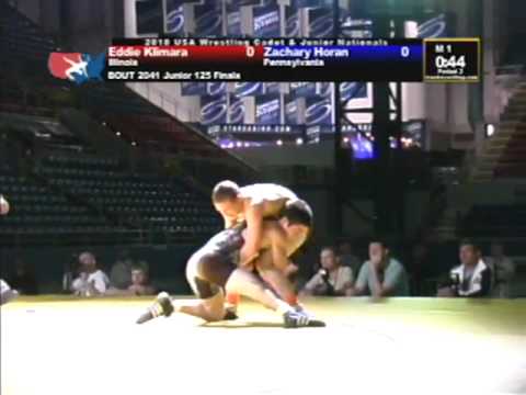 Junior Freestyle Finals 125 pounds - Eddie Klimara vs. Zachary Horan