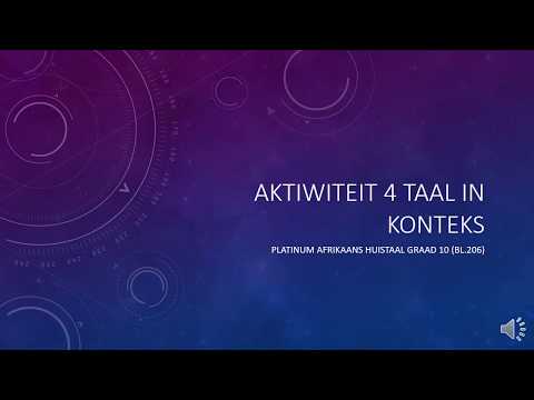 AFRIKAANS GRAAD 10: 12 Junie 2020 - periode 1 (12101)