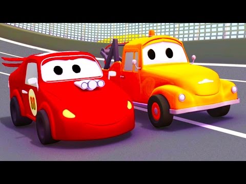 Tom la Grúa y todos sus amigos en Auto City !! | Dibujos animados para niños