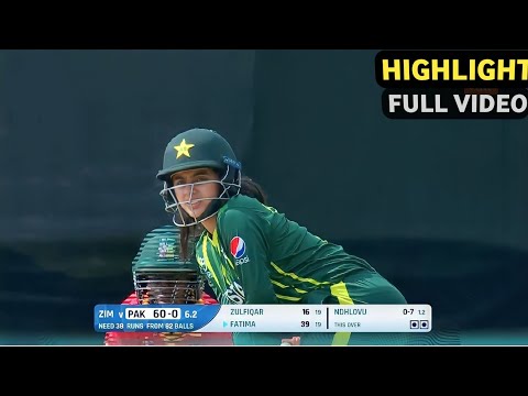 Pakistan Under 19 Women vs Zimbabwe Under 19 Women's T20 World Cup Highlight 2023 | pak vs zim t20