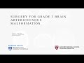 Surgical Video for Resection of a Grade 3 Brain AVM