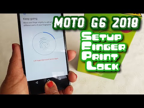 Moto G6 2018 Setup Finger Print Lock