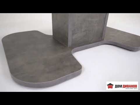 Кухонный стол раскладной Киото-1 (ноги серый камень, серебро/серый камень) в Новосибирске - видео 7