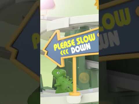 Dinosaurs Climbing Slide Light Up Music Stairs Toy With Five Dinosaur Alloy Race Cars，Halloween