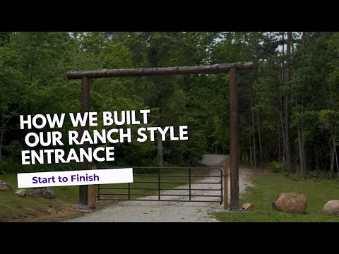 We Built a Ranch Entrance from Scratch | Off-Grid DIY Using Our Own Pine Trees!