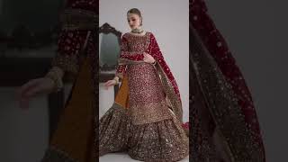 Red Embellished Bridal Farshi Lehenga with Potli - Video 4