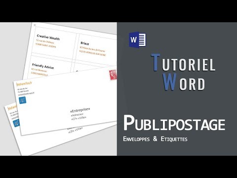 Word | Publipostage - Enveloppes & Etiquettes