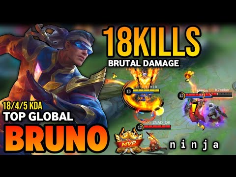 BRUNO BEST BUILD 2022 | TOP GLOBAL BRUNO GAMEPLAY | MOBILE LEGENDS✓