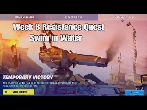 How to Complete - Swim in Water - Fortnite Week 8 Resistance Quest