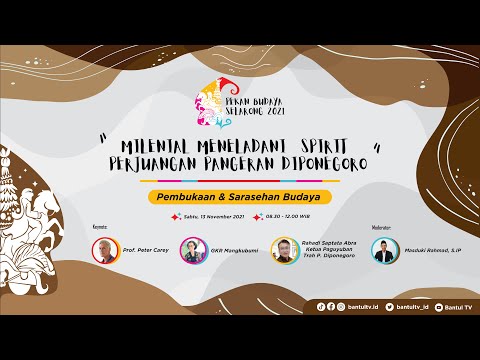 Sarasehan Budaya | Milenial Meneladani Spirit Perjuangan Pangeran Diponegoro