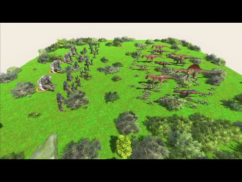 Mutant Primates vs Carnivore Dinosaurs - Animal Revolt Battle Simulator