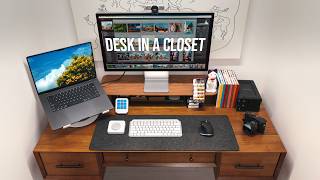 Small Desk MacBook Pro Setup for Creators