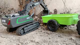 heavy duty excavator machine loading trolley tractor