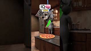 My Cat IQ to Steal Pizza Slice From Dad 😹🍕 #memes