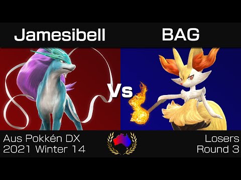 Aus Pokkén DX 2021 Winter 15 - Losers Round 3: Jamesibell (Suicune) vs. BAG (Braixen)
