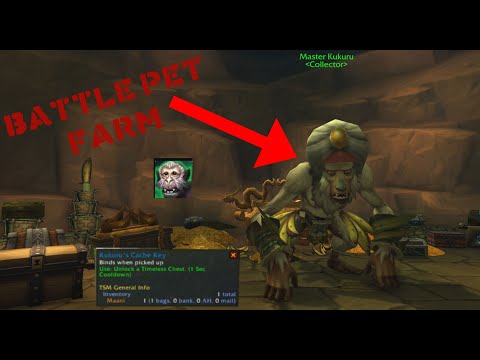 Timeless Isle, Master Kukuru Vendor Battle Pet Farm WoW Shadowlands 2022