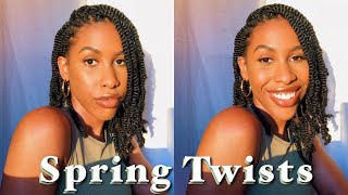 Easy, Short Spring Twists Tutorial | Outre X-Pression Twisted Up Springy Afro Twist | Khaliyah Kai