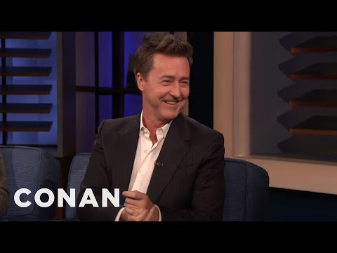 Edward Norton On Directing & Living Next To Alec Baldwin - CONAN on TBS