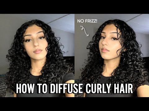 HOW TO DIFFUSE CURLY HAIR | No Frizz & Quick for Beginners
