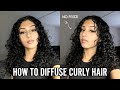 HOW TO DIFFUSE CURLY HAIR | No Frizz & Quick for Beginners