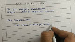 How to write Resignation Mail to Manager | Simple Job Resignation Letter for Company | #resignation