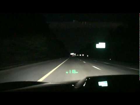 2006 Cadillac XLR-V Supercharged Stock 0-139mph run on Heads Up Display Dash