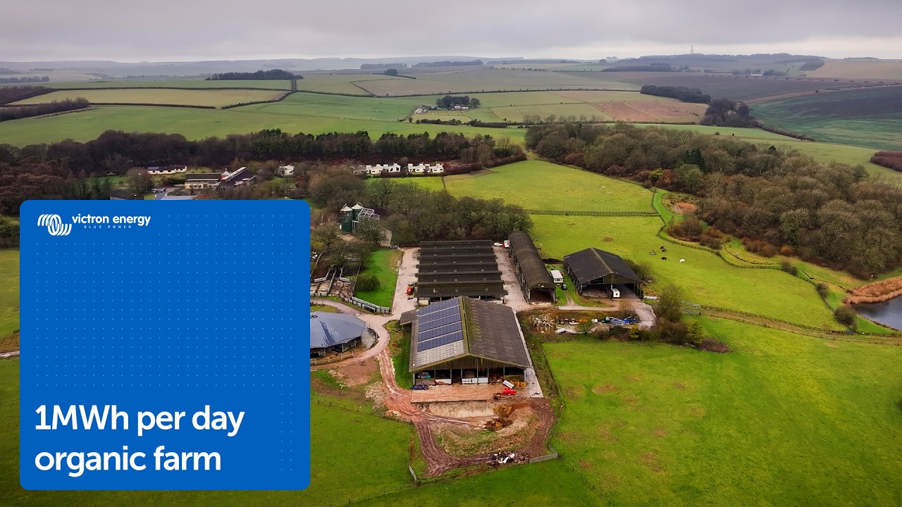 Sheepdrove Organic Farm in Berkshire with solar panels and battery storage installed by Victron Energy