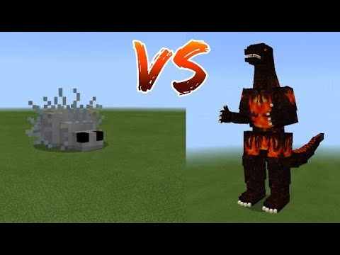 Omegafish Vs Burning Godzilla - Minecraft Mob Battle