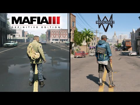 Mafia 3 Definitive Edition vs Watch Dogs 2 - Physics and Details Comparison