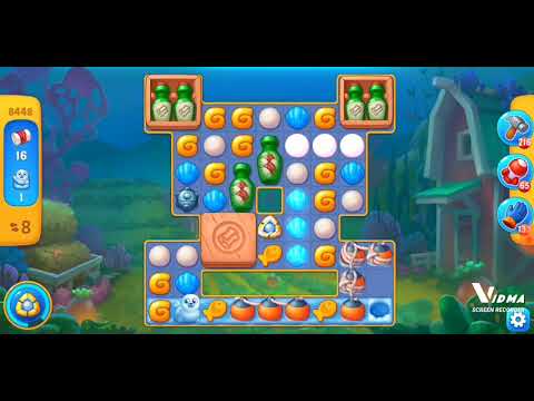Fishdom. 8448 level no boosters and diamonds. 11 moves