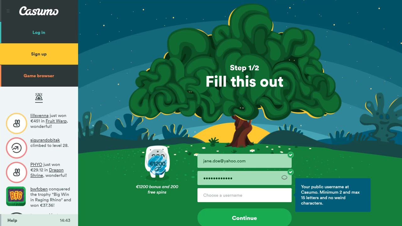 How To Register at Casumo com