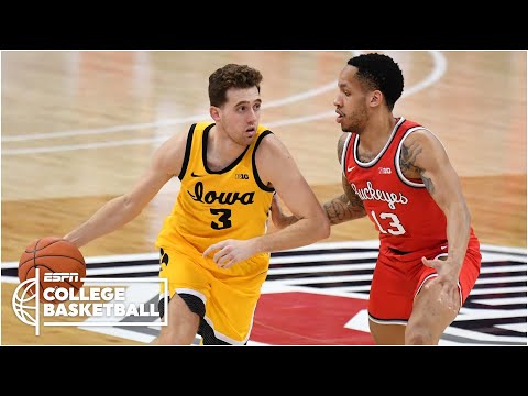 9號愛荷華老鷹隊顛覆4號俄亥俄州立大學 [HIGHLIGHTS] - 大學籃球在ESPN上的表現 (No. 9 Iowa Hawkeyes upsets No. 4 Ohio State [HIGHLIGHTS] | College Basketball on ESPN)