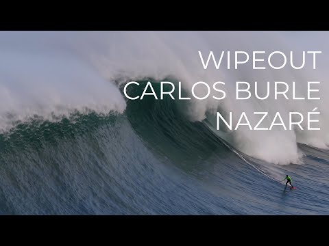 Carlos Burle Wipeout and Rescue // Drone Footage // Nazaré