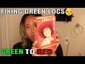 GREEN TO RED LOCS: Fixing Green Locs with Cream of Nature Intensive Red | COLOR OOPS ACCIDENT