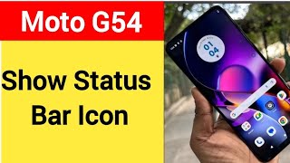How to show status bar icon, Moto G54 5G me status bar icon Kaise lagaen