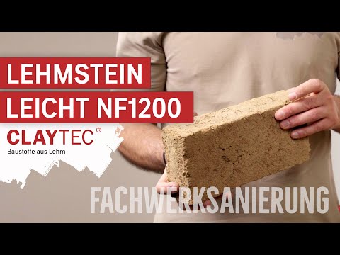 ⁠CLAYTEC Anwendungsvideo Fachwerksanierung: Lehmstein NF1200 leicht