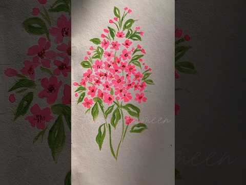 How to Paint Beautiful Flowers With Watercolor #shortvideo #watercolourpaint #flowers #viralvideo