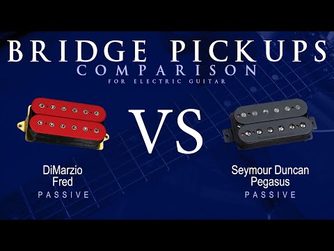 DiMarzio FRED vs Seymour Duncan PEGASUS - Passive Bridge Guitar Pickup Comparison Tone Demo