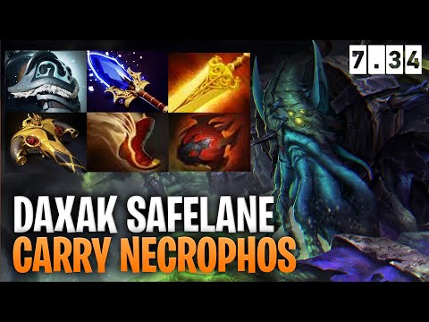 Daxak Safelane Necrophos - Dota 2 Pro Immortal Necrophos Gameplay 7.34