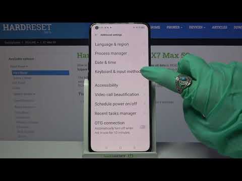 Activate Text Correction - Open Additional Keyboard Features REALME X7 Max