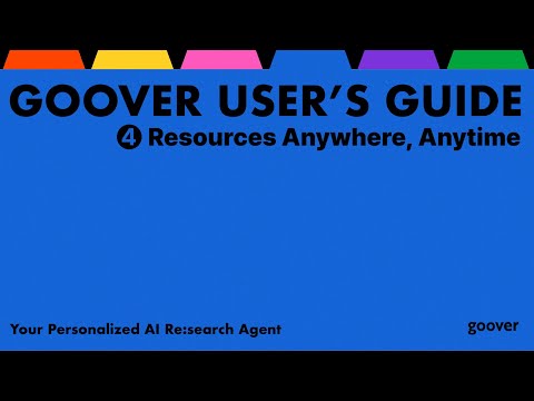 [GOOVER] User's Guide 4. Resources Anywhere, Anytime