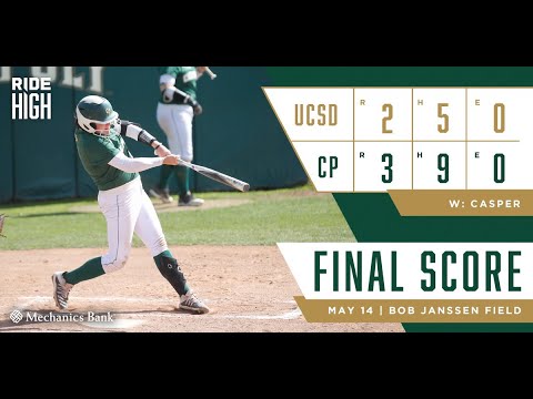 Cal Poly vs. UCSD, Softball Highlights -- May 14th, 2021