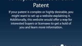 Selling a Patent - Tips