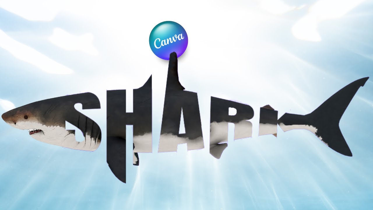Photo Manipulation in Canva Pro - Typography Art Shark Text Effect Tutorial