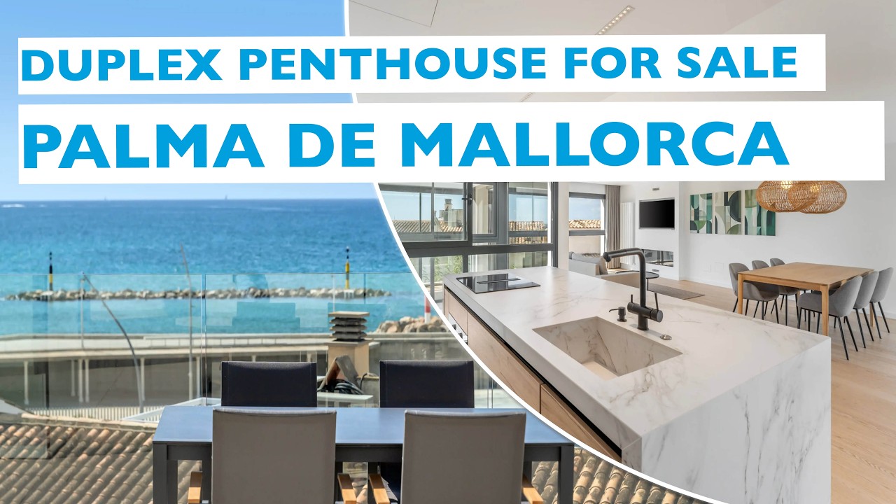 Beautiful duplex penthouse with roof terrace and amazing sea view in Molinar