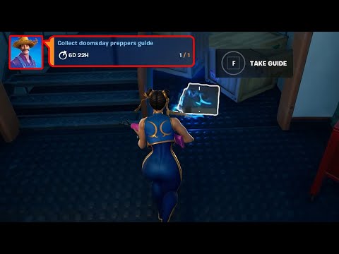 Fortnite - Collect Doomsday Preppers Guide | Fortnite Season 7 Week 4 Legendary Quest
