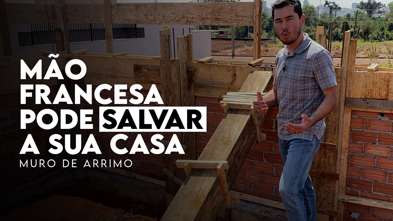 [MURO DE ARRIMO] com MÃO FRANCESA (ALAVANCA)