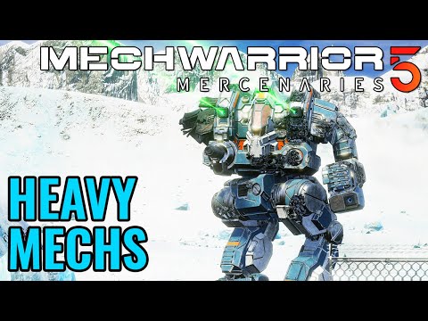 ALL HEAVY MECHS + WEAPON SIZES! - MECH LAB CHECK - Mechwarrior 5: Mercenaries MW5 Beta